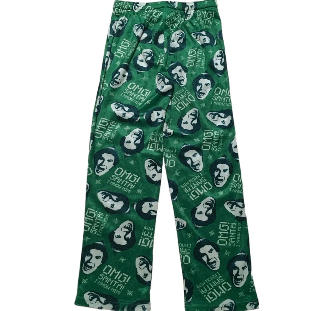 Buddy The Elf OMG Santa I Know Him Christmas Green Sleep Pant Size Medium Unisex